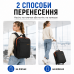 Рюкзак ручна поклажа на колесах CAREBORN 40x30x20 - дорожній рюкзак-трансформер для лоукостерів чорного кольору