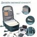 Рюкзак ручна поклажа PAKKO 40x30x20 см зелений з USB-портом та захистом від вологи