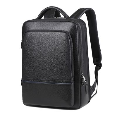 Рюкзак PARSONKER D709 15.6" — Преміум шкіряний рюкзак для ноутбука з USB-портом (чорний)