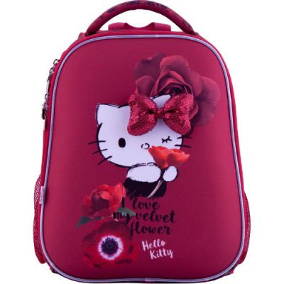 Рюкзак шкільний каркасний 531 Hello Kitty HK18-531M червоний