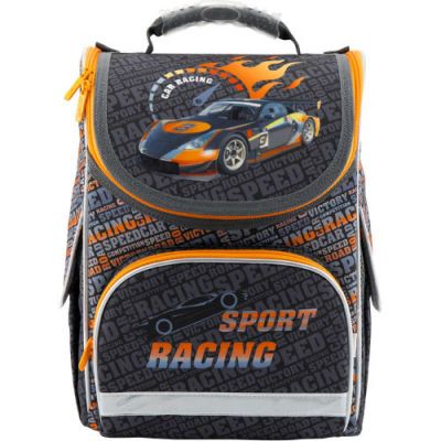 Рюкзак шкільний каркасний Kite Sport racing K18-501S-2 сірий