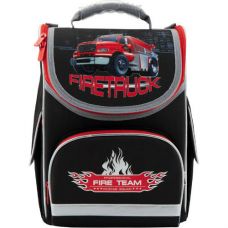 Рюкзак шкільний каркасний Kite Firetruck K18-501S-1 чорний
