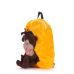Дитячий рюкзак POOLPARTY з мавпою kiddy-backpack-monkey-sunny жовтий