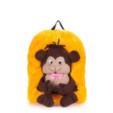 Дитячий рюкзак POOLPARTY з мавпою kiddy-backpack-monkey-sunny жовтий