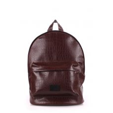 Рюкзак жіночий POOLPARTY backpack-croco-коричневий brown