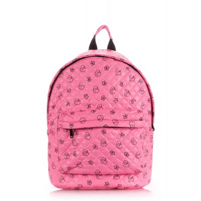 Рюкзак стьобаний з качечками POOLPARTY backpack-theone-pink-ducks рожевий