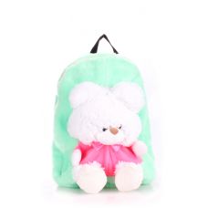 Дитячий рюкзак POOLPARTY з ведмедем kiddy-backpack-teddybear-green зелений