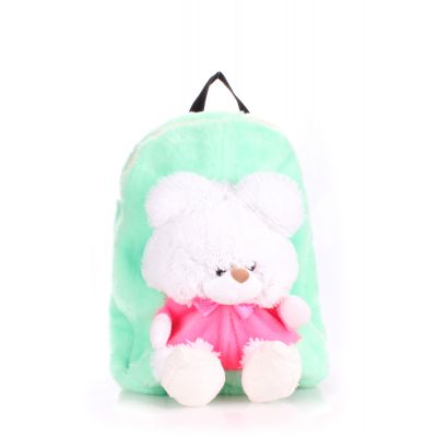 Дитячий рюкзак POOLPARTY з ведмедем kiddy-backpack-teddybear-green зелений