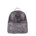 Рюкзак жіночий шкіряний POOLPARTY Mini mini-bckpck-croco-glitter чорний