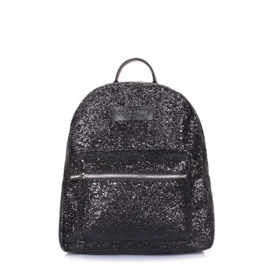 Рюкзак жіночий блискучий POOLPARTY Xs xs-bckpck-glitter-black чорний