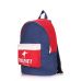 Рюкзак молодіжний POOLPARTY backpack-darkblue-red-white синій