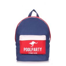 Рюкзак молодіжний POOLPARTY backpack-darkblue-red-white синій