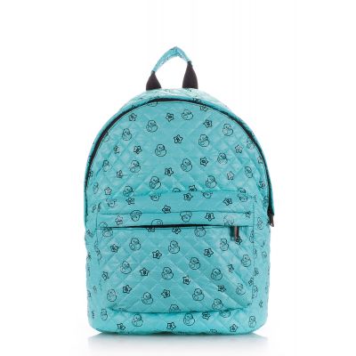 Рюкзак стьобаний з качечками POOLPARTY backpack-theone-blue-ducks блакитний