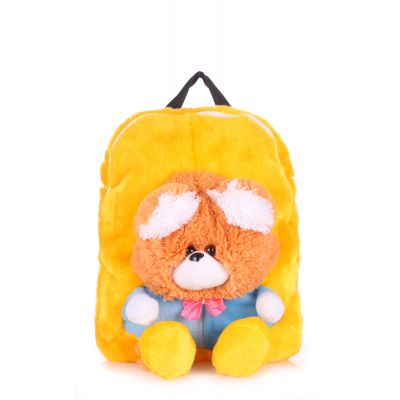 Дитячий рюкзак POOLPARTY з ведмедем kiddy-backpack-bear-sunny жовтий