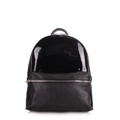 Рюкзак жіночий шкіряний POOLPARTY Mini mini-bckpck-transparent-black чорний