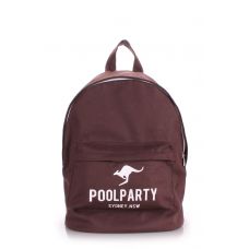 Рюкзак молодіжний POOLPARTY backpack-kangaroo-коричневий brown