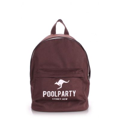 Рюкзак молодіжний POOLPARTY backpack-kangaroo-коричневий brown