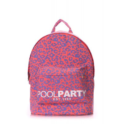 Рюкзак молодіжний POOLPARTY backpack-leo-pink рожевий