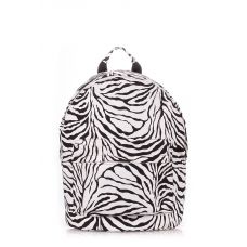Рюкзак жіночий POOLPARTY backpack-pu-zebra білий