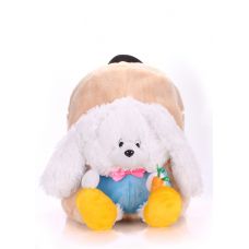 Дитячий рюкзак POOLPARTY з зайцем kiddy-backpack-rabbit-white бежевий