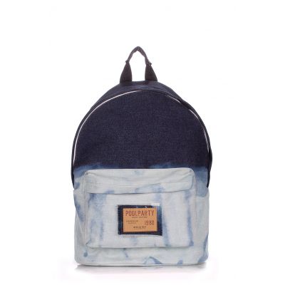 Рюкзак джинсовий POOLPARTY backpack-bleach-jeans блакитний