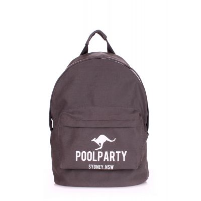 Рюкзак молодіжний POOLPARTY backpack-kangaroo-grey сірий