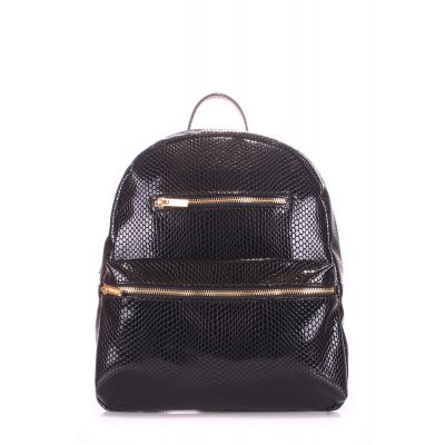 Рюкзак женский POOLPARTY Mini mini-bckpck-lizard-black черный