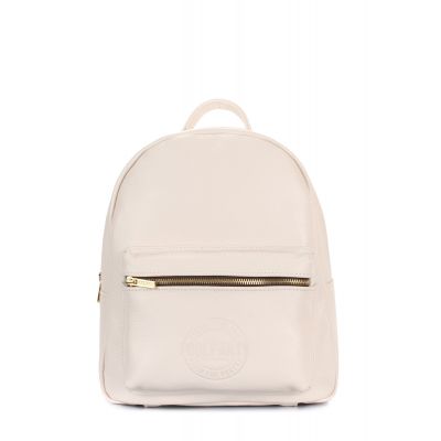 Рюкзак жіночий шкіряний POOLPARTY Xs xs-bckpck-leather-beige бежевий