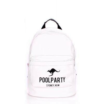 Рюкзак молодіжний POOLPARTY backpack-kangaroo-white білий