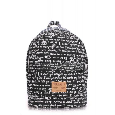 Рюкзак молодіжний POOLPARTY backpack-signature-black чорний