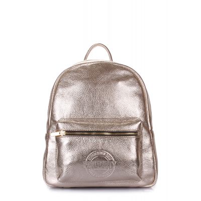 Рюкзак жіночий шкіряний POOLPARTY Xs xs-bckpck-leather-gold золотий