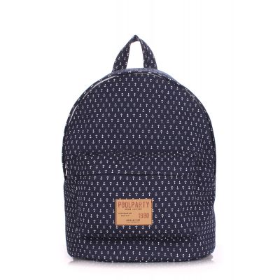 Рюкзак молодіжний POOLPARTY backpack-anchor-darkblue синій