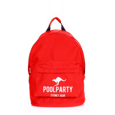Рюкзак молодіжний POOLPARTY backpack-kangaroo-red червоний