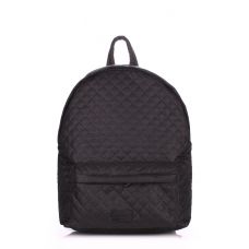 Рюкзак стьобаний POOLPARTY backpack-theone-black чорний