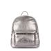 Рюкзак жіночий шкіряний POOLPARTY Xs xs-bckpck-leather-silver срібний