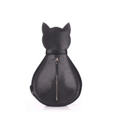 Рюкзак жіночий POOLPARTY Cat leather-cat-backpack чорний