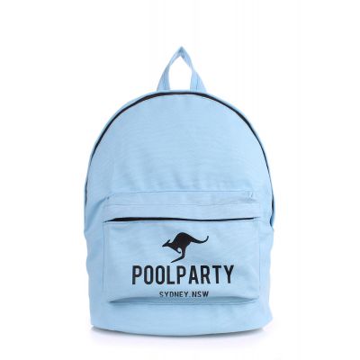 Рюкзак молодіжний POOLPARTY backpack-kangaroo-blue блакитний