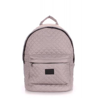 Рюкзак стьобаний POOLPARTY backpack-theone-grey сірий