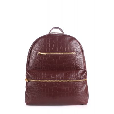 Рюкзак женский POOLPARTY Mini mini-bckpck-croco-brown коричневый