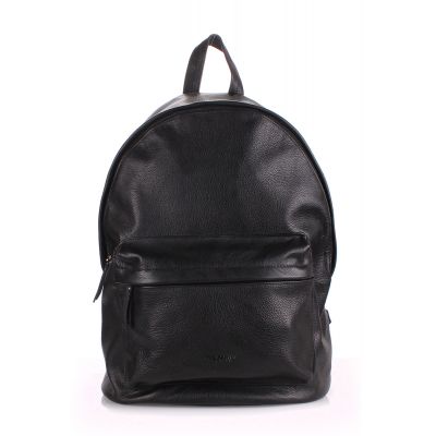 Шкіряний рюкзак POOLPARTY backpack-leather-black чорний