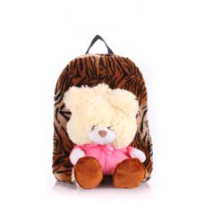 Дитячий рюкзак POOLPARTY з ведмедем kiddy-backpack-tiger коричневий