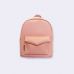 Персиковий шкіряний рюкзак TWINSSTORE Р39