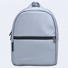 Срібний шкіряний рюкзак small TWINSSTORE Р58