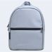 Срібний шкіряний рюкзак small TWINSSTORE Р58