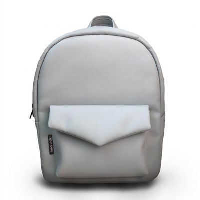 Світло-сірий шкіряний рюкзак TWINSSTORE Р34
