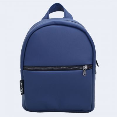 Синій шкіряний рюкзак small TWINSSTORE Р59