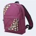 Бордовий рюкзак з совами mini TWINSSTORE Р14