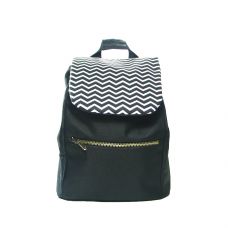 Чорний рюкзак з зигзагами дитячий TWINSSTORE Р27