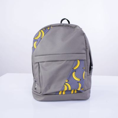 Сірий рюкзак з бананами mini TWINSSTORE Р13