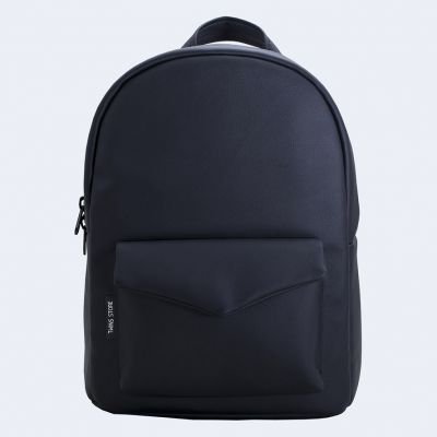 Чорний шкіряний рюкзак TWINSSTORE Р32
